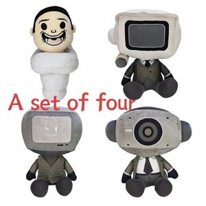 Skibidi Toilet Stuffed Plushies 4-pack Set NEW